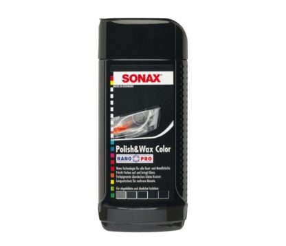 Sonax Γυαλιστικό & Κερί με χρώμα μαύρο Nano 250ml