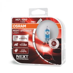 Λάμπα Αυτοκινήτου Osram H7 Night Breaker Laser +150% 12V 2τμχ
