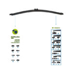 Υαλοκαθαριστήρας πίσω One Fit Flat 28cm (11″) 1τεμ. με 8 Αντάπτορες