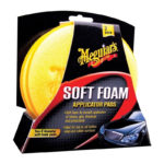 Meguiar's Soft Foam Applicator Pads Κίτρινα Σφουγγαράκια Εφαρμογής Γυαλιστικών-Κεριών 2 Τεμάχια (X3070)