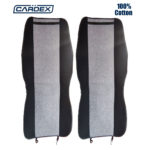 Πλατοκαθίσματα Αυτοκινήτου Πετσετέ Γκρι/Μαύρο 2τμχ