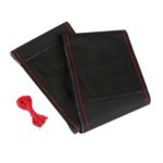 Lampa Κάλυμμα Τιμονιού Αυτοκινήτου Sport Leather Top Grip Δετό 37-39εκ. Λείο &amp; Διάτρητο Γνήσιο Δέρμα Μαύρο με Κόκκινη Ραφή 1-τεμ. (L3299.9)