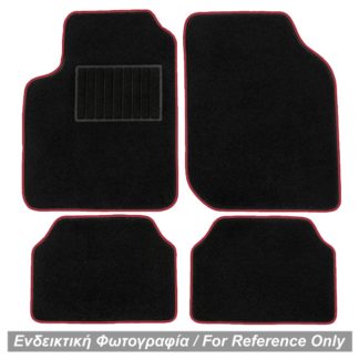 SKODA OCTAVIA 4 1997-2004 ΠΑΤΑΚΙΑ ΜΑΡΚΕ ΜΟΚΕΤΑ (ΜΑΥΡΟ ΜΕ ΚΟΚΚΙΝΟ ΡΕΛΙ) - 4 ΤΕΜ.