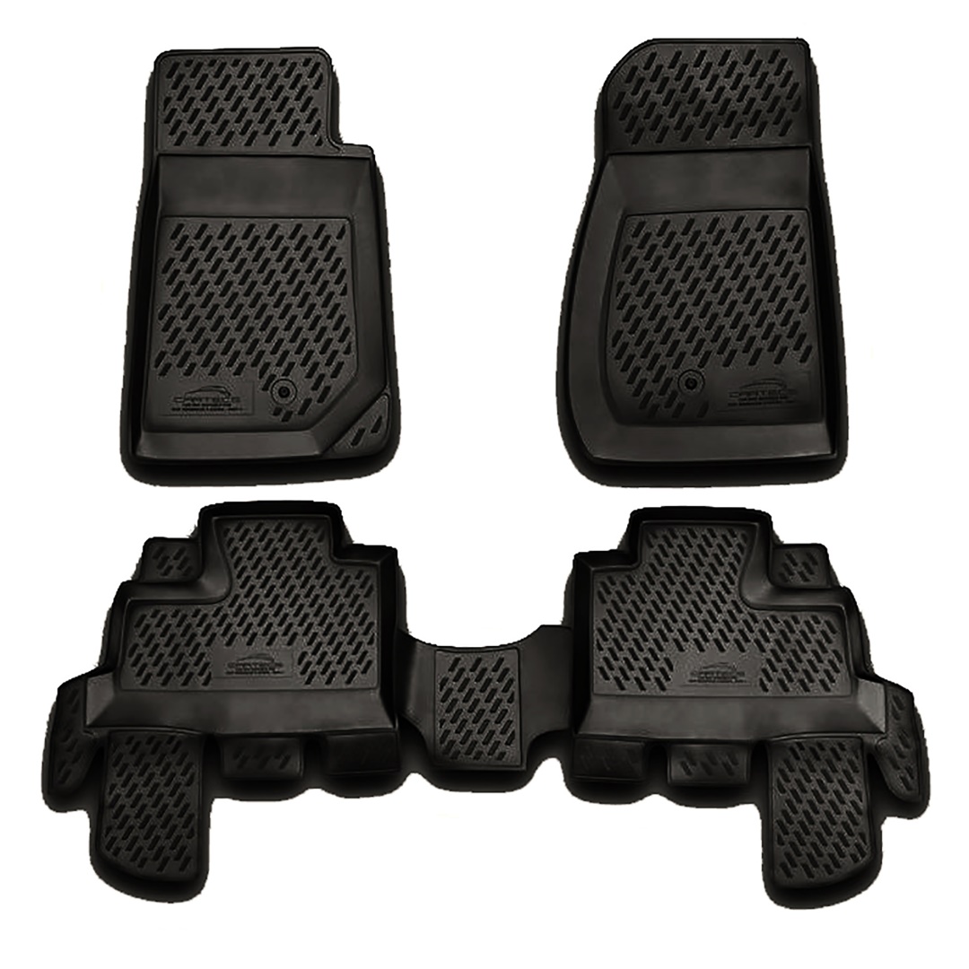 JEEP WRANGLER 5D 2007-2018 ΜΑΡΚΕ ΠΑΤΑΚΙΑ ΣΕ ΣΚΑΦΗ TPE ΛΑΣΤΙΧΟ ΣΕ ΜΑΥΡΟ ΧΡΩΜΑ NOVLINE - 4 ΤΕΜ.