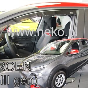 ΑΝΕΜΟΘΡΑΥΣΤΕΣ ΓΙΑ CITROEN C3 3 5D 2017+ ΖΕΥΓΑΡΙ ΑΠΟ ΕΥΚΑΜΠΤΟ ΦΙΜΕ ΠΛΑΣΤΙΚΟ HEKO – 2 ΤΕΜ.