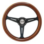 ΤΙΜΟΝΙ FUTA35 ΞΥΛΙΝΟ/ΜΑΥΡΟ ΤΡΙΑΚΤΙΝΟ ΔΙΑΜΕΤΡΟΣ 350mm ΠΑΧΟΣ 95mm SIMONI RACING - 1 ΤΕΜ.