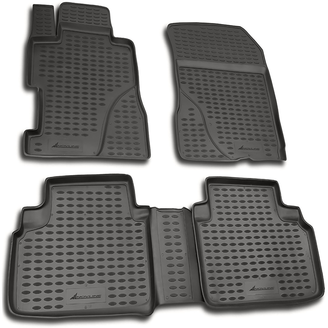 HONDA CIVIC 4D 2006-2012 ΜΑΡΚΕ ΠΑΤΑΚΙΑ ΣΕ ΣΚΑΦΗ TPE ΛΑΣΤΙΧΟ ΣΕ ΑΝΘΡΑΚΙ ΣΚΟΥΡΟ ΓΚΡΙ ΧΡΩΜΑ NOVLINE - 4 ΤΕΜ.