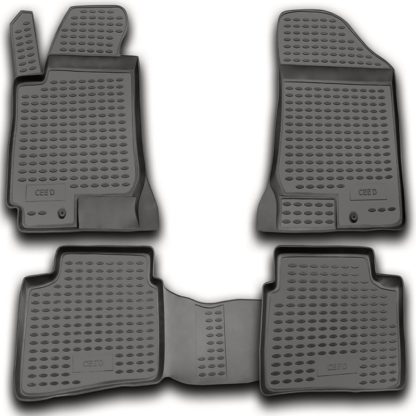KIA CEED 02/2007-2012 ΜΑΡΚΕ ΠΑΤΑΚΙΑ ΣΕ ΣΚΑΦΗ TPE ΛΑΣΤΙΧΟ ΣΕ ΑΝΘΡΑΚΙ ΣΚΟΥΡΟ ΓΚΡΙ ΧΡΩΜΑ NOVLINE - 4 ΤΕΜ.