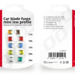 ΑΣΦΑΛΕΙΕΣ MINI LOW PROFILE ΔΙΑΦΟΡΕΣ ΣΕ ΚΑΡΤΕΛΑ 1x5A/1x7.5A/2x10A/2x15A/2x20A/1x25A/1x30A AMIO - 10 TEM