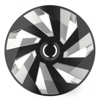 ΤΑΣΙ 15" HUBCAP VECTOR RC SILVER BLACK AMIO- ΣΕΤ 4 ΤΕΜ. ΣΕ ΚΟΥΤΙ