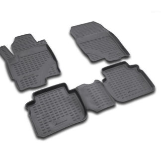 MITSUBISHI COLT 3D / 5D 06/2004-12/2008 ΜΑΡΚΕ ΠΑΤΑΚΙΑ ΣΕ ΣΚΑΦΗ TPE ΛΑΣΤΙΧΟ ΣΕ ΜΑΥΡΟ ΧΡΩΜΑ NOVLINE - 4 ΤΕΜ.