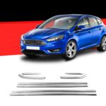 TRIM ΠΑΡΑΘΥΡΩΝ ΑΝΟΞ.ΑΤΣΑΛΙ ΧΡΩΜΙΟ S-DIZAYN ΓΙΑ FORD FOCUS 5D HB 2011+ - 8ΤΕΜ