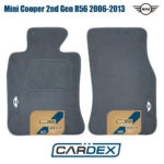 Πατάκια Αυτοκινήτου Mini Cooper 2nd Gen r56 (2006 -2013) Μαρκέ μοκέτα Velourtec™ 2τμχ της Cardex