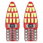 Amio - Λάμπες LED T10 W5W 12V W2.1x9.5d Λευκό Φως 5600K με 24 SMD 3014HP CAN-BUS Καρφωτές για Φώτα Θέσης Πινακίδας και Εσωτερικού Φωτισμού Αυτοκινήτου - 1 σετ (01285/AM)