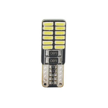 T10 W5W 12V W2,1x9,5d LED 24xSMD3014 ΛΕΥΚΟ (ΚΑΡΦΩΤΟ ΑΚΑΛΥΚΟ- CAN-BUS) 1ΤΕΜ. M-TECH