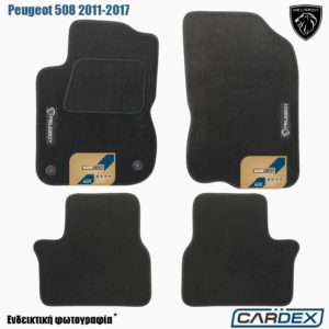Πατάκια Αυτοκινήτου Peugeot 508 2011- 2017 Μαρκέ μοκέτα Velourtec™ 4τμχ της Cardex