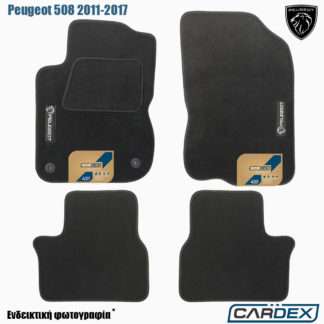 Πατάκια Αυτοκινήτου Peugeot 508 2011- 2017 Μαρκέ μοκέτα Velourtec™ 4τμχ της Cardex