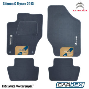 Πατάκια Αυτοκινήτου Citroen C Elysee 2013+ Μαρκέ μοκέτα Velourtec™ 4τμχ της Cardex