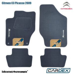 Πατάκια Αυτοκινήτου Citroen C3 Picasso Μαρκέ μοκέτα Velourtec™ 4τμχ της Cardex