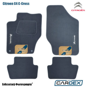 Πατάκια Αυτοκινήτου Citroen C4 C-Cross Μαρκέ μοκέτα Velourtec™ 4τμχ της Cardex