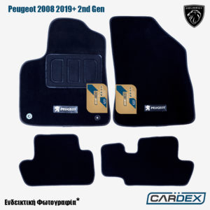 Πατάκια Αυτοκινήτου Peugeot 2008 2019+ Μαρκέ μοκέτα Velourtec™ 4τμχ της Cardex
