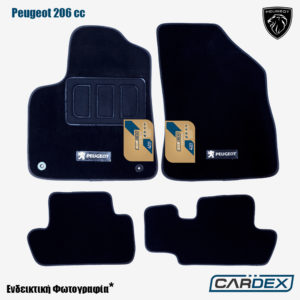 Πατάκια Αυτοκινήτου Peugeot 206 cc Μαρκέ μοκέτα Velourtec™ 4τμχ της Cardex