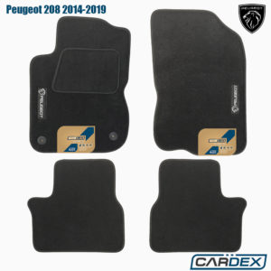 Πατάκια Αυτοκινήτου Peugeot 208 2014-2019 Μαρκέ μοκέτα Velourtec™ 4τμχ της Cardex