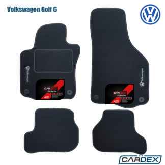 πατάκια αυτοκινήτου volkswagen golf 6 μοκέτα μαύρη cardex