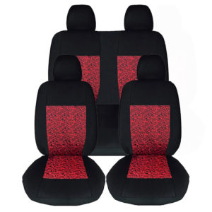 Καλύμματα Καθισμάτων Αυτοκινήτου Ultra Prime Μαύρο-Κόκκινο Σετ