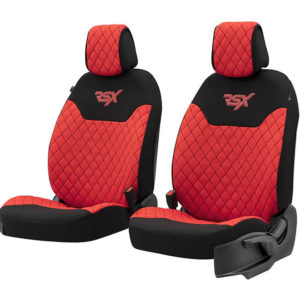 Ημικαλύμματα Καθισμάτων Αυτοκινήτου Otom RSX Sport Ύφασμα Κεντητό Καπιτονέ Κόκκινο – Μαύρο RSXL-104 2 Τεμάχια