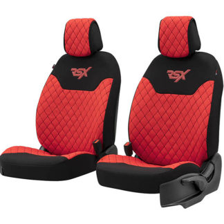 Ημικαλύμματα Καθισμάτων Αυτοκινήτου Otom RSX Sport Ύφασμα Κεντητό Καπιτονέ Κόκκινο / Μαύρο RSXL-104 2 Τεμάχια