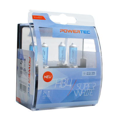 HB4 12V 55W 3.450K P22d POWERTECK SUPERWHITE 2ΤΕΜ.