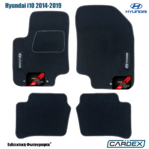 Πατάκια Αυτοκινήτου Hyundai i10 2014-2019 Μαρκέ μοκέτα Eco-Line 4τμχ της Cardex