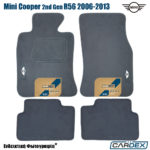 Πατάκια Αυτοκινήτου Mini Cooper 2nd Gen r56 (2006 -2013) Μαρκέ μοκέτα Velourtec™ 4τμχ της Cardex