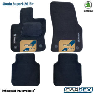 Πατάκια Αυτοκινήτου Skoda Superb 2015+ Μαρκέ μοκέτα Velourtec™ 4τμχ της Cardex