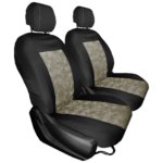 ΗΜΙΚΑΛΥΜΜΑΤΑ ΜΠΡΟΣΤΑ ΚΑΘΙΣΜΑΤΩΝ ΜΑΥΡΟ/ΜΠΕΖ ΜΟΤΙΒΟ (VELCRO ΣΤΑ ΠΡΟΣΚΕΦΑΛΑ) - 2 ΤΕΜ.