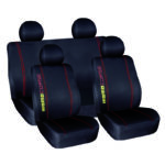 Καλύμματα ΣΕΤ Universal με Αποσπώμενο Κεφαλάρι (Ύφασμα) MOMO-004 8 τμχ - ΜΑΥΡΟ/ΚΟΚΚΙΝΟ