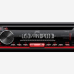 JVC RADIO CD MP3 USB AUX ΚΟΚΚΙΝΟ ΦΩΤΙΣΜΟ ΣΥΜΒΑΤΟ ΜΕ ANDROID