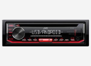 JVC RADIO CD MP3 USB AUX ΚΟΚΚΙΝΟ ΦΩΤΙΣΜΟ ΣΥΜΒΑΤΟ ΜΕ ANDROID