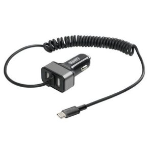 ΑΝΤΑΠΤΟΡΑΣ ΑΝΑΠΤΗΡΑ SILVER LINE 12/24V – 6000mA (2 USB ΚΑΙ ΚΑΛΩΔΙΟ ΦΟΡΤΙΣΗΣ TYPE C) – 150 cm 