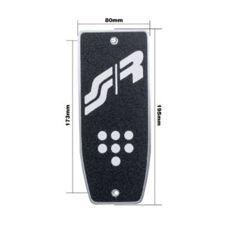 ΤΕΜΠΕΛΗΣ ΠΟΔΙΟΥ ANTI SLIP LOOK ΜΑΥΡΟ ΑΛΟΥΜΙΝΙΟΥ 195x80mm SIMONI RACING - 1 TEM.