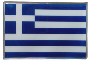 GREECE ΑΥΤΟΚΟΛΛΗΤΗ ΕΛΛΗΝΙΚΗ ΣΗΜΑΙΑ 10 X 6,8 cm ΜΠΛΕ/ΛΕΥΚΟ/ΧΡΩΜΙΟ ΜΕ ΕΠΙΚΑΛΥΨΗ ΣΜΑΛΤΟΥ- 1 ΤΕΜ.