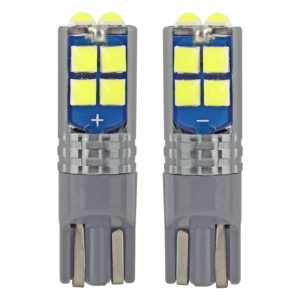 T10 W5W 12V W2,1×9,5d ΛΕΥΚΟ 10SMDx3030 (ΚΑΡΦΩΤΟ – CAN-BUS) 2ΤΕΜ.