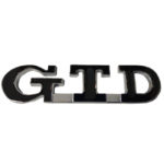 Αυτοκόλλητο Σήμα "GTD" Μαύρο - Ασημί 9x2.2cm 1Τμχ