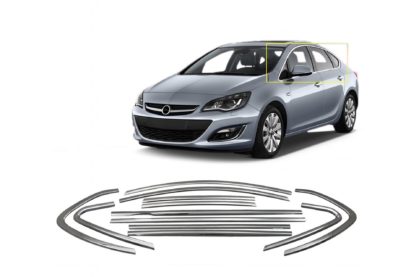 OPEL ASTRA J 4D 2012+ TRIM ΜΑΡΚΕ ΠΑΡΑΘΥΡΩΝ ΑΥΤΟΚΟΛΛΗΤΑ ΧΡΩΜΙΟΥ 12ΤΕΜ.