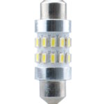 ΛΑΜΠΑΚΙΑ ΠΛΑΦΟΝΙΕΡΑΣ C5W/C10W 12V 1,5W SV8,5 36mm CAN-BUS+RADIATOR LED 24xSMD3104 ΛΕΥΚΟ 1ΤΕΜ. M-TECH