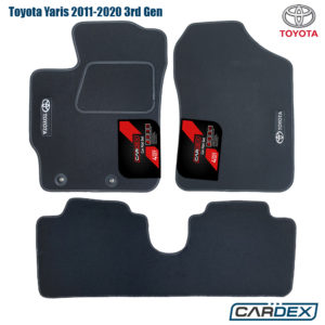 Toyota Yaris 2011-2020 Πατάκια Αυτοκινήτου Μαρκέ μοκέτα Eco-Line 3τμχ -Cardex