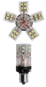 P21W 12V BA15s 30LED ΜΟΝΟΠΟΛΙΚΟ ΛΕΥΚΟ MULTI-LED 1ΤΕΜ.