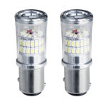 BAY15d 6LED 12V 6.500K ΔΙΠΟΛΙΚΟ-ΠΑΡΑΚΕΝΤΡΟ CAN-BUS ΛΕΥΚΟ 2ΤΕΜ.