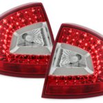 ΦΑΝΑΡΙΑ ΠΙΣΩ ΓΙΑ SKODA OCTAVIA 5 1Z LIM. 2004-2011 LiTEC LED RED/CLEAR - 2 ΤΕΜ